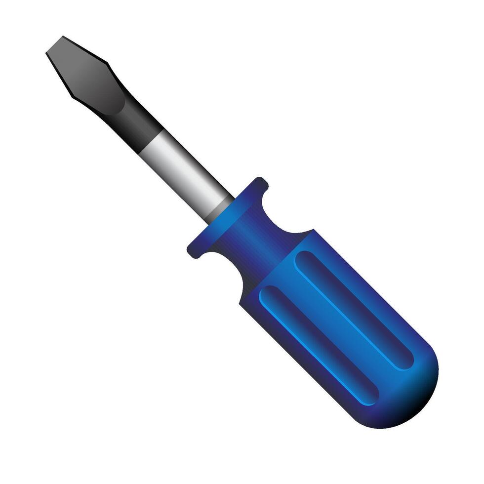 Screwdriver icon in color. Electronic repair maintenance vector