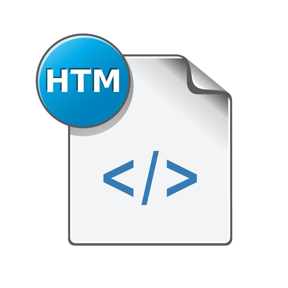 Web page file format icon in color. Computer data program vector