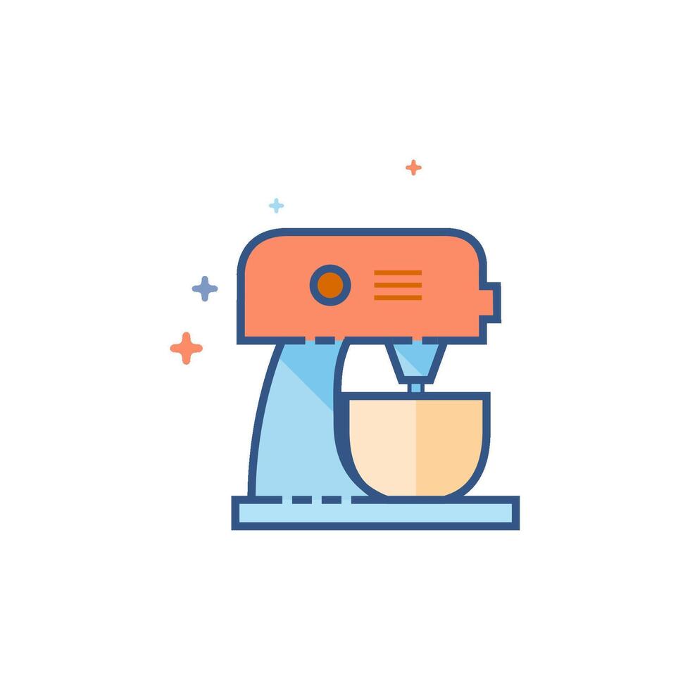 Mixer icon flat color style vector illustration