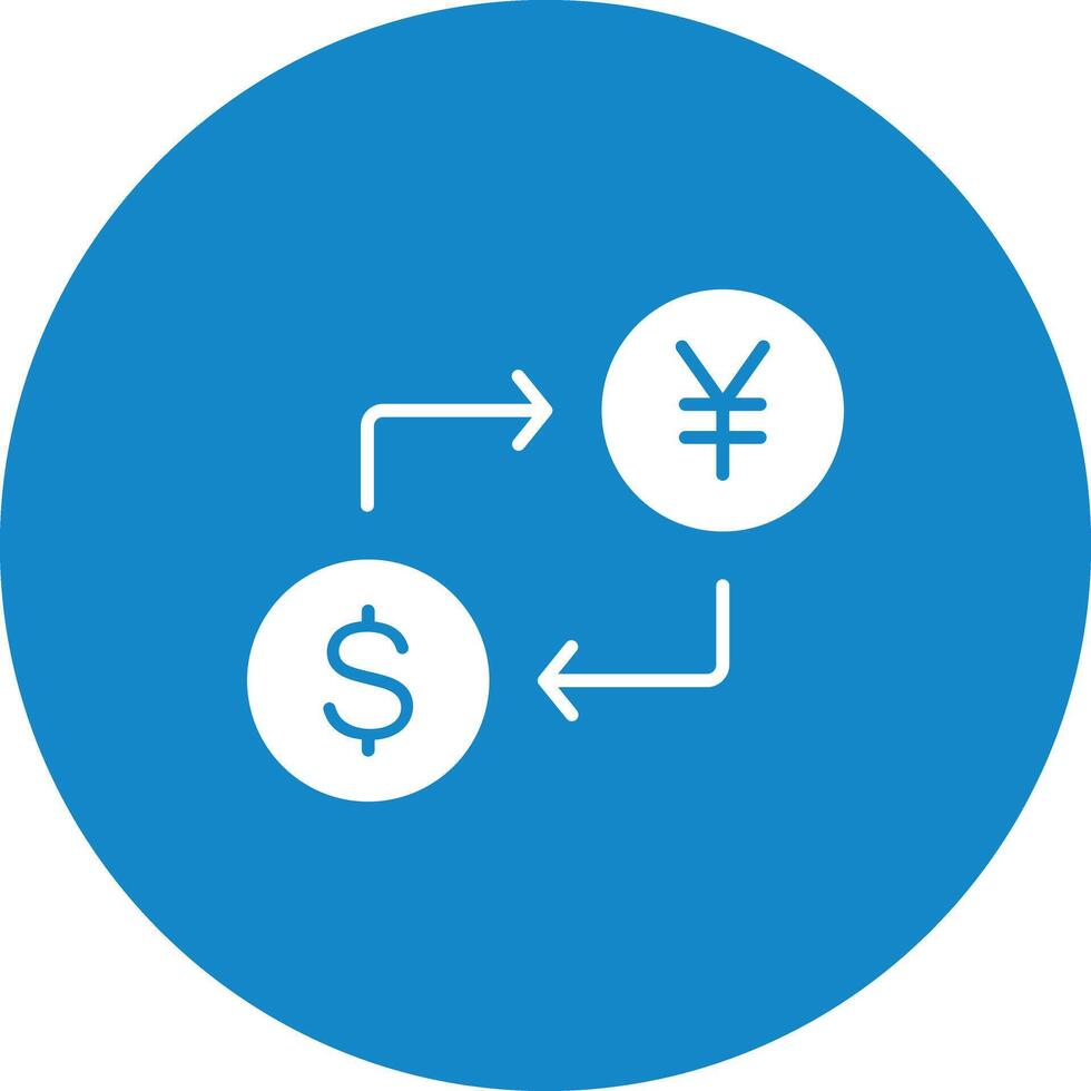 Dollar to Yen icon vector image. Suitable for mobile apps, web apps and print media.