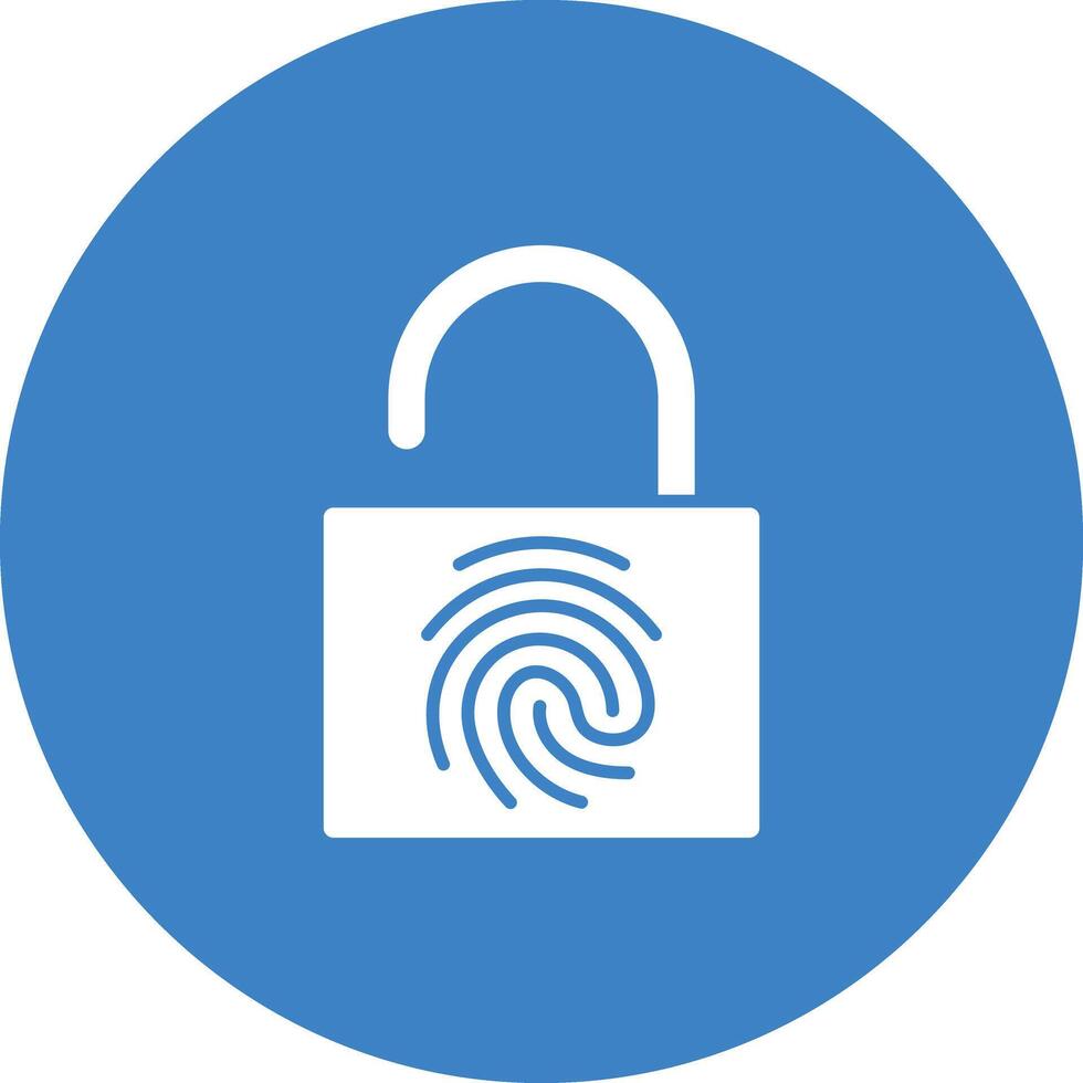 Fingerprint Lock icon vector image. Suitable for mobile apps, web apps and print media.