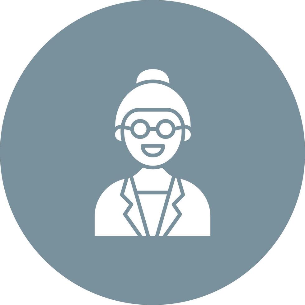 Female Professor icon vector image. Suitable for mobile apps, web apps and print media.