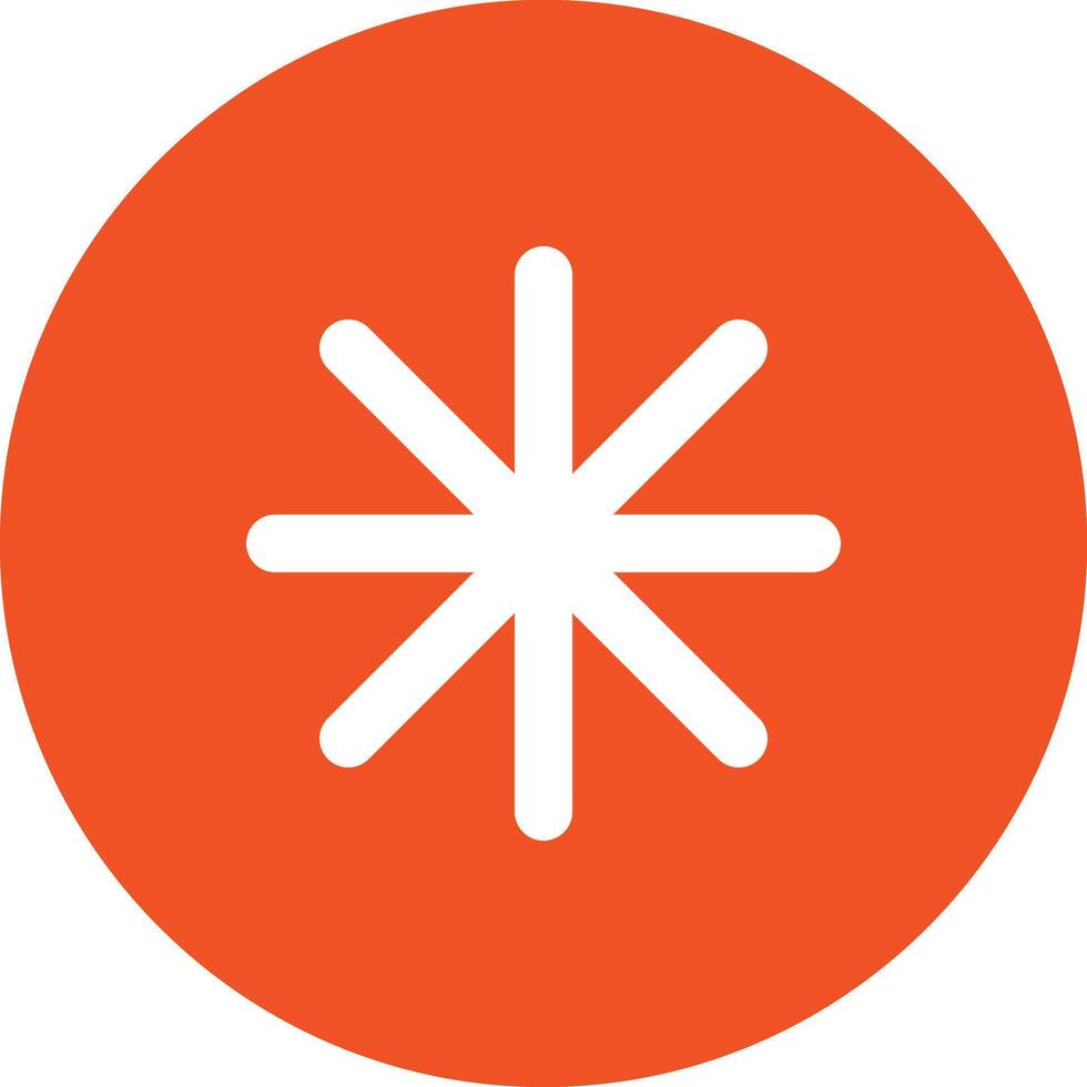 Eight-Spoked Asterisk icon vector image. Suitable for mobile apps, web apps and print media.