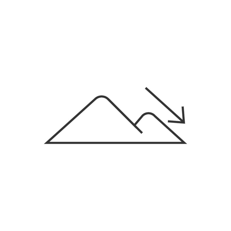 Elevation icon in thin outline style vector