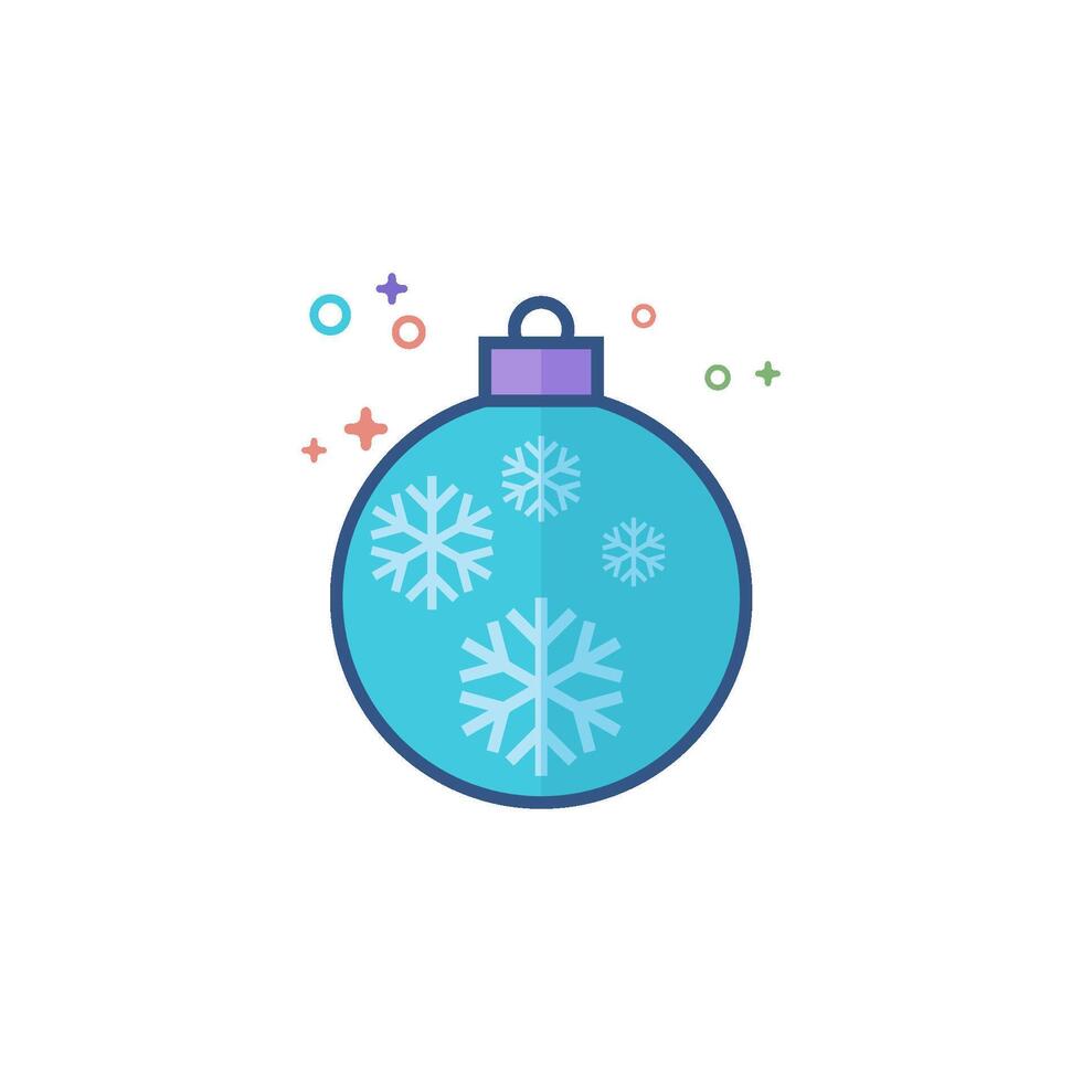 Navidad orbe icono plano color estilo vector ilustración