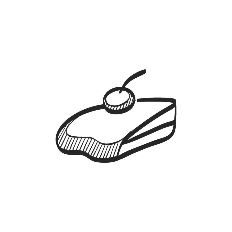 Hand drawn sketch icon cake vector