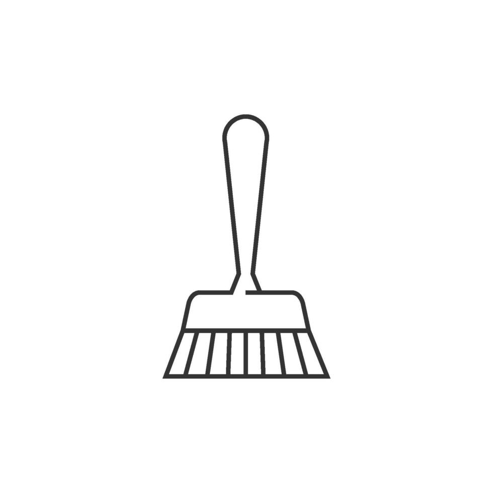 Brush icon in thin outline style vector