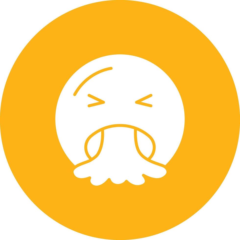 Face Vomiting icon vector image. Suitable for mobile apps, web apps and print media.