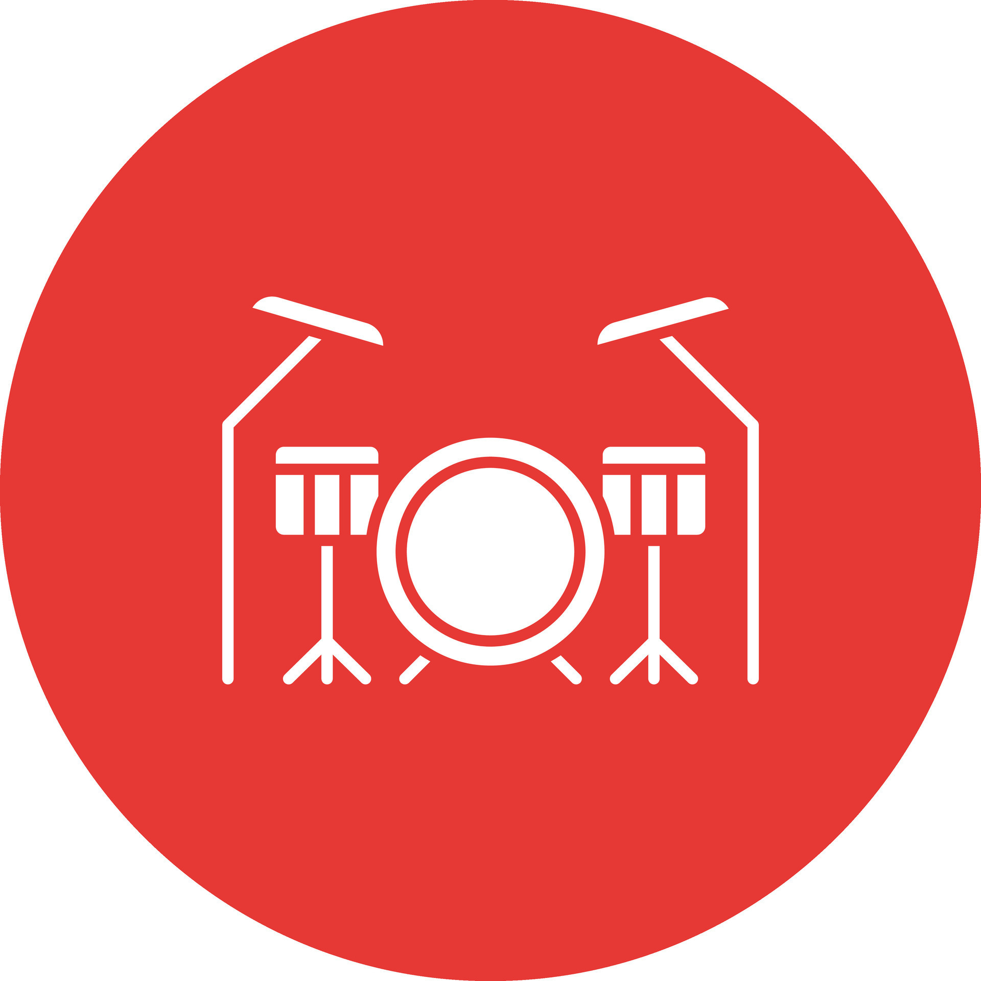Drum Set icon vector image. Suitable for mobile apps, web apps and