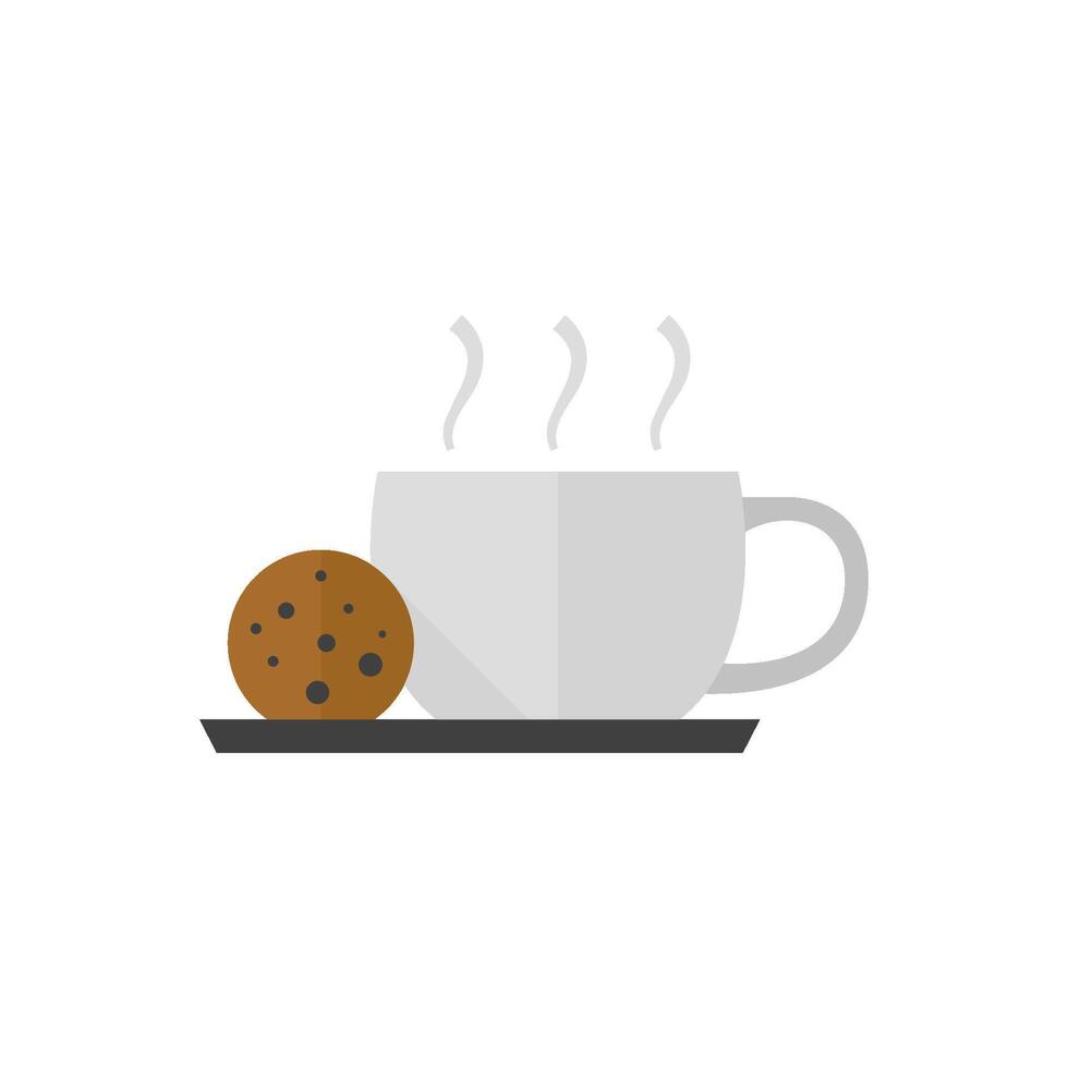 Chocolate drink icon in flat color style. Warm hot sweet energy vector