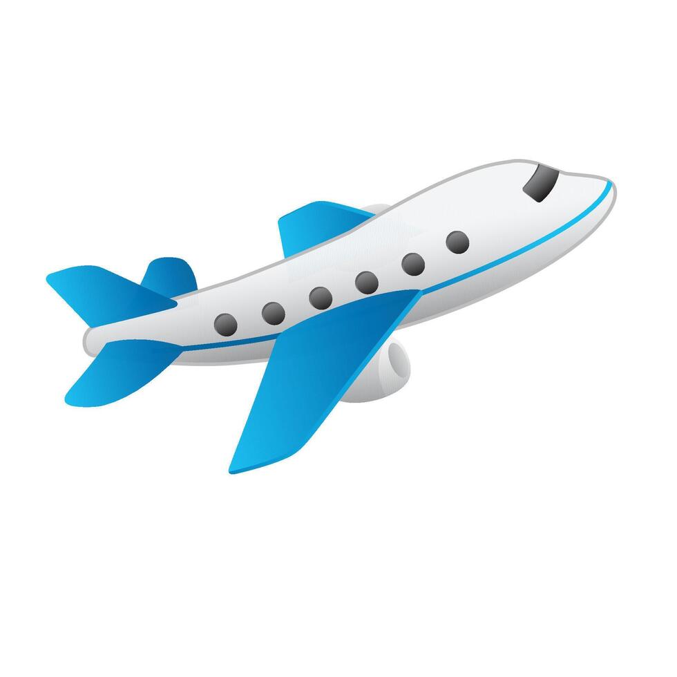 Airplane icon in color. Aviation transportation travel vector