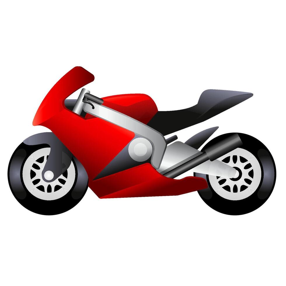 Motorcycle icon in color. Sport speed race vector