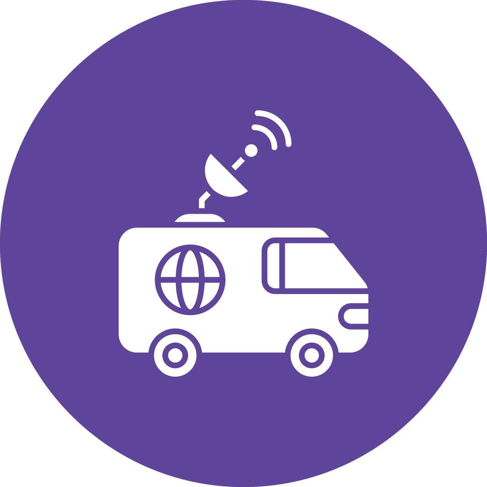 News Van icon vector image. Suitable for mobile apps, web apps and print media.
