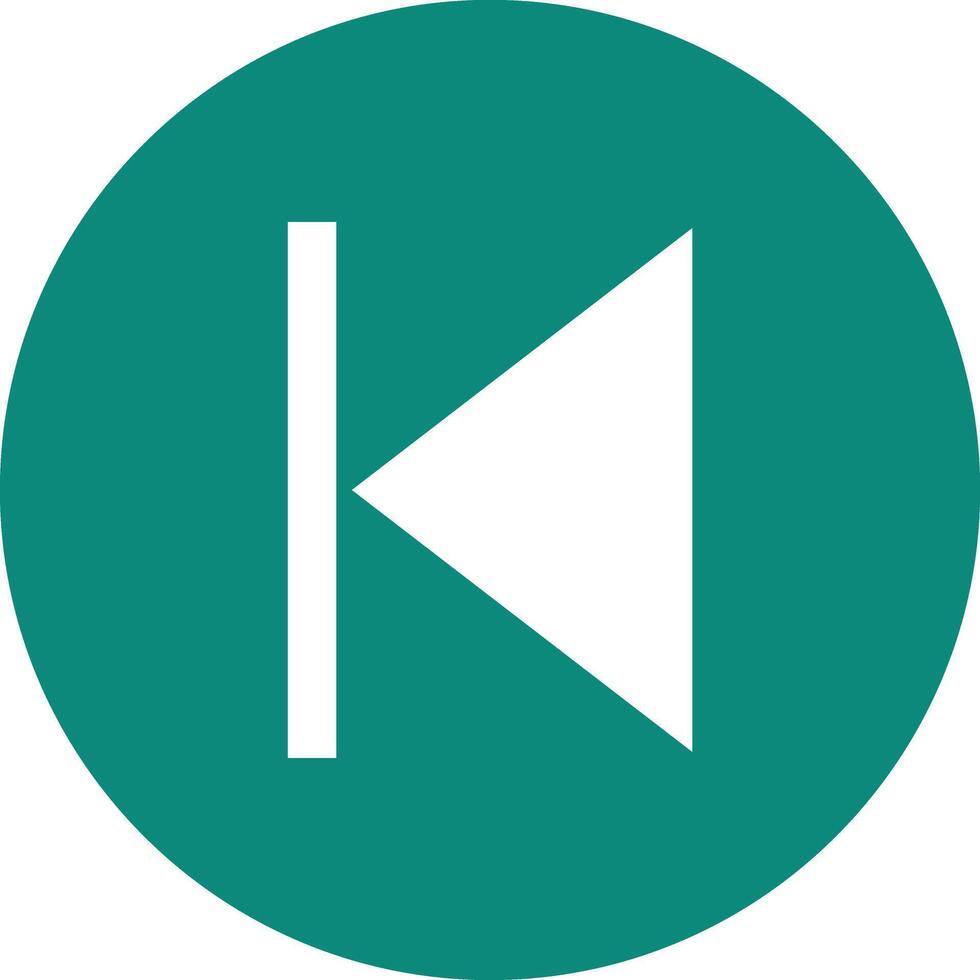 Previous Track icon vector image. Suitable for mobile apps, web apps and print media.