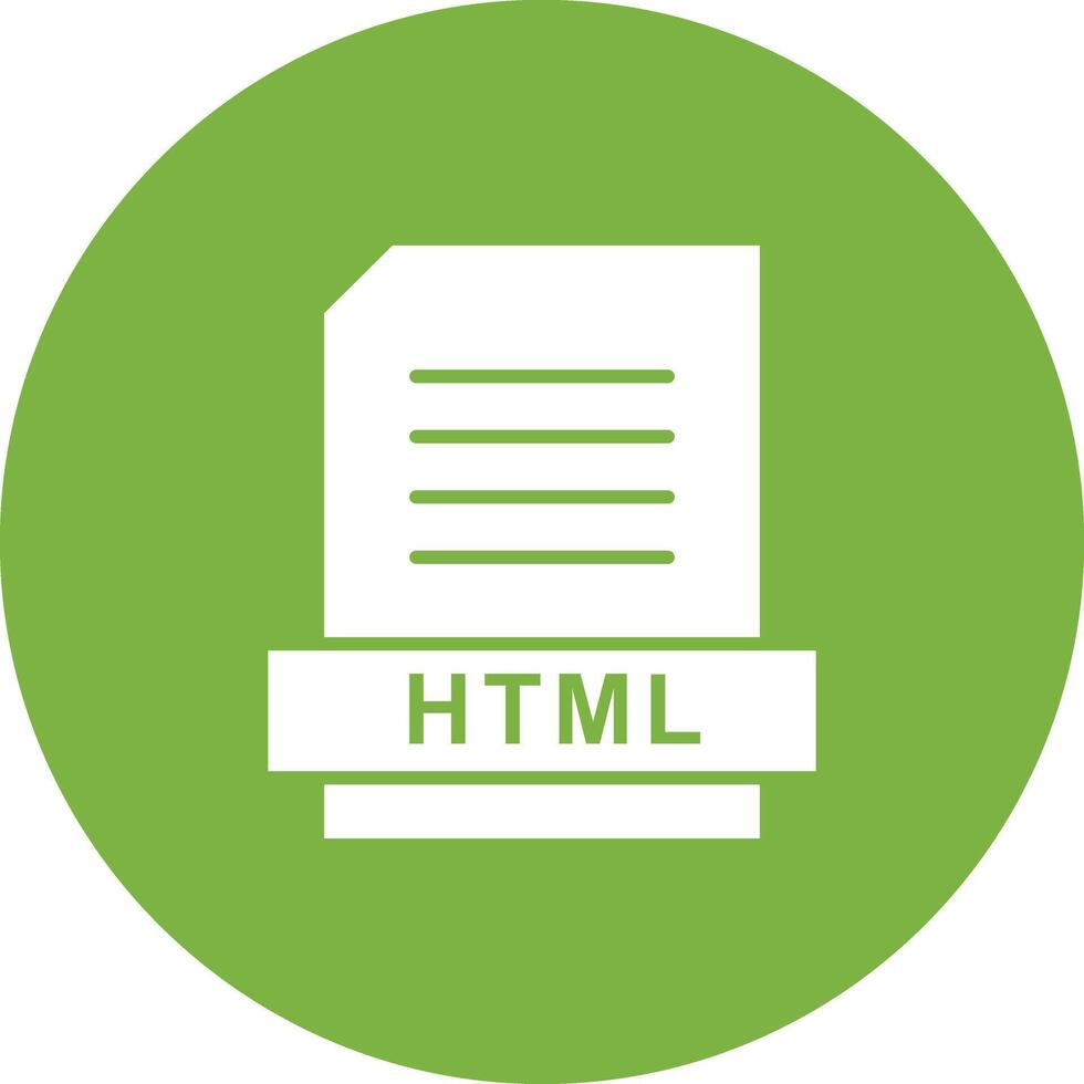 HTML icon vector image. Suitable for mobile apps, web apps and print media.