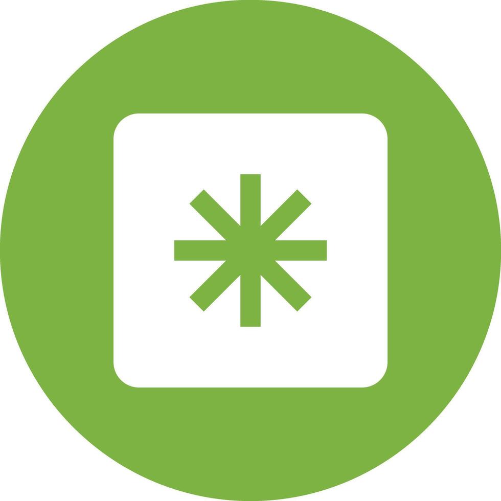Keycap Asterisk icon vector image. Suitable for mobile apps, web apps and print media.
