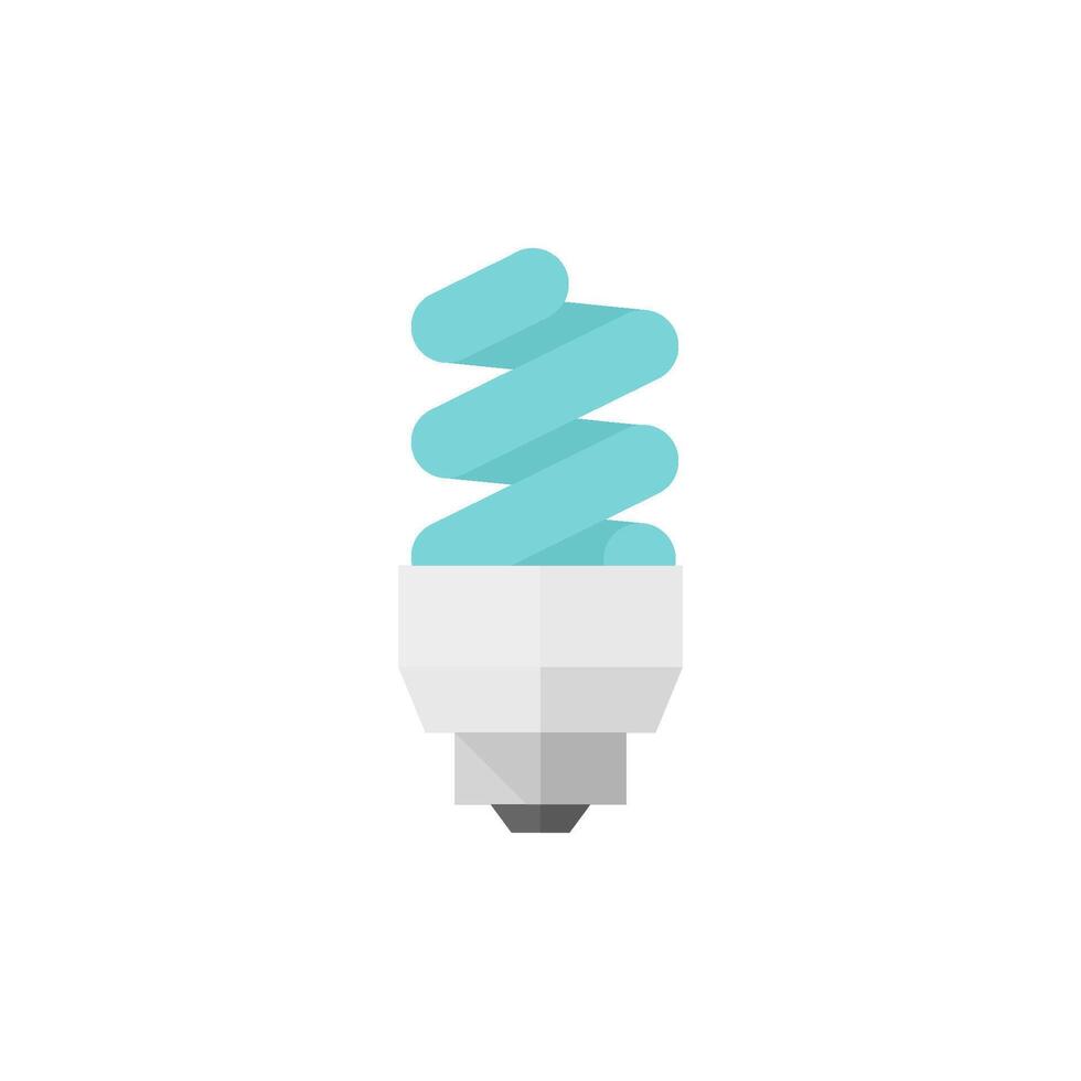 Light bulb icon in flat color style. Idea inspiration electricity light eco environment friendly vector