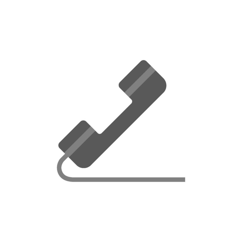 Landline telephone icon in flat color style. Communication, local, vintage vector