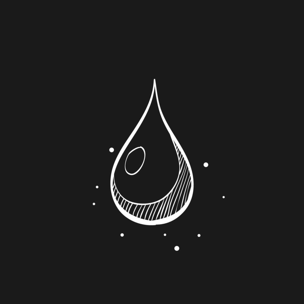 Water drop doodle sketch illustration vector