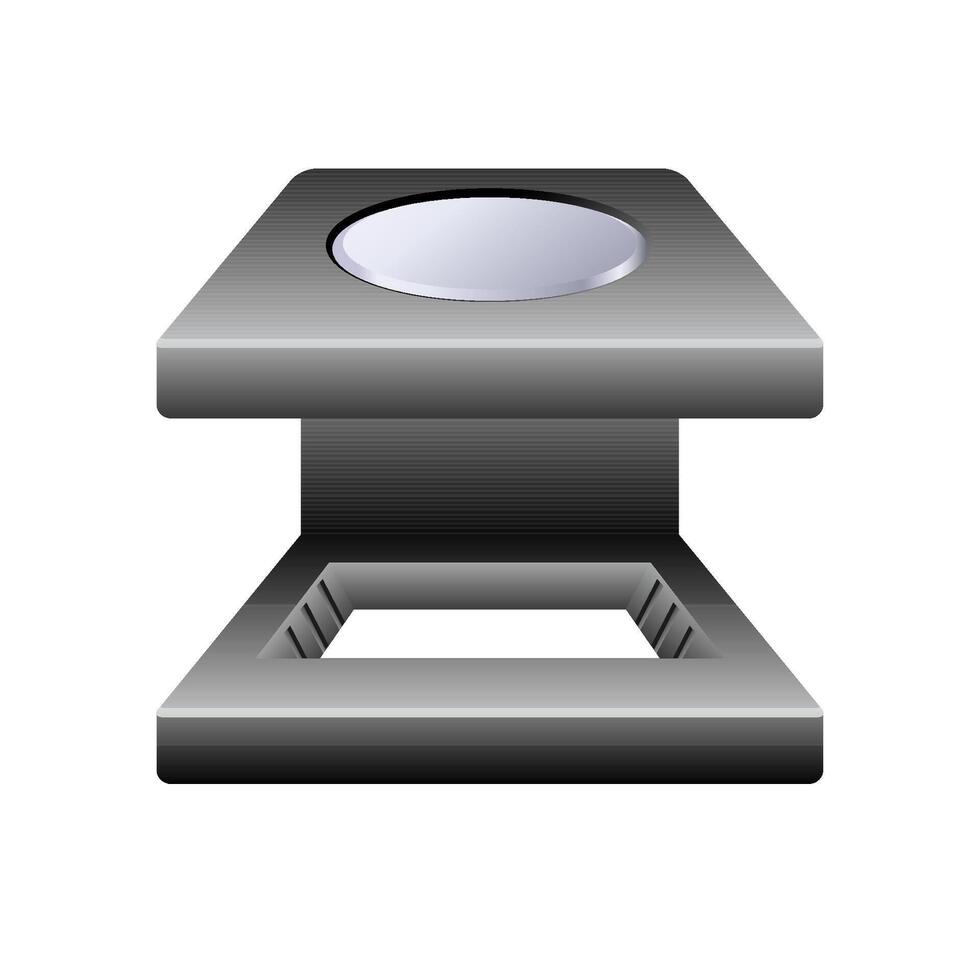 Printing magnifier icon in color. vector