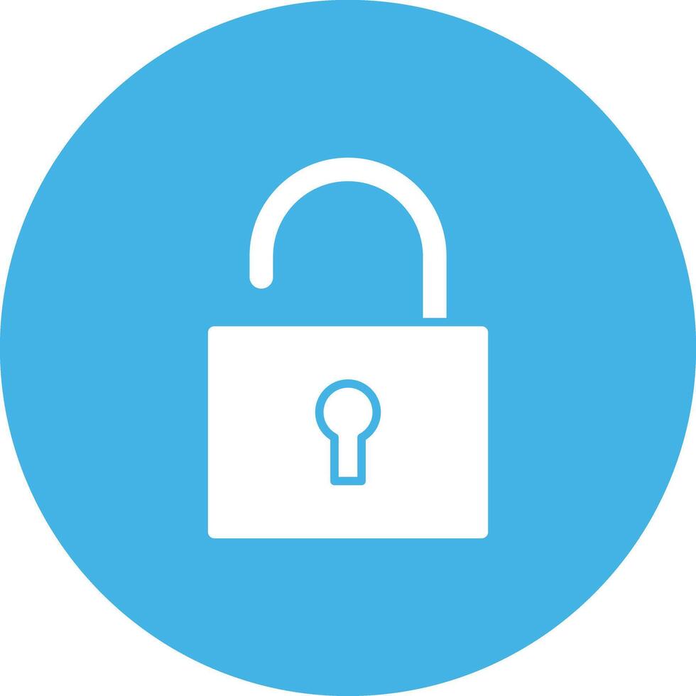 Open Lock icon vector image. Suitable for mobile apps, web apps and print media.