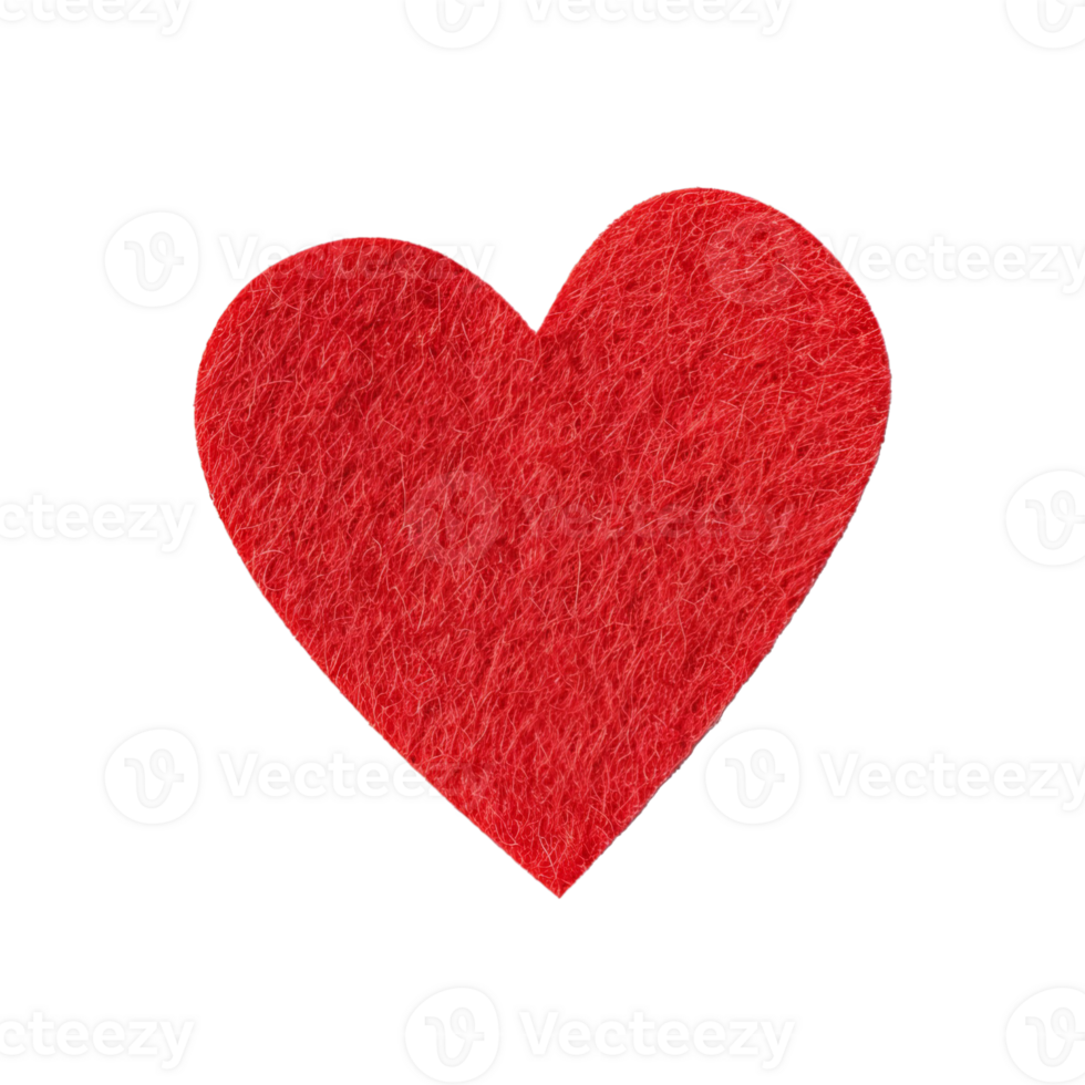 Red felt heart png