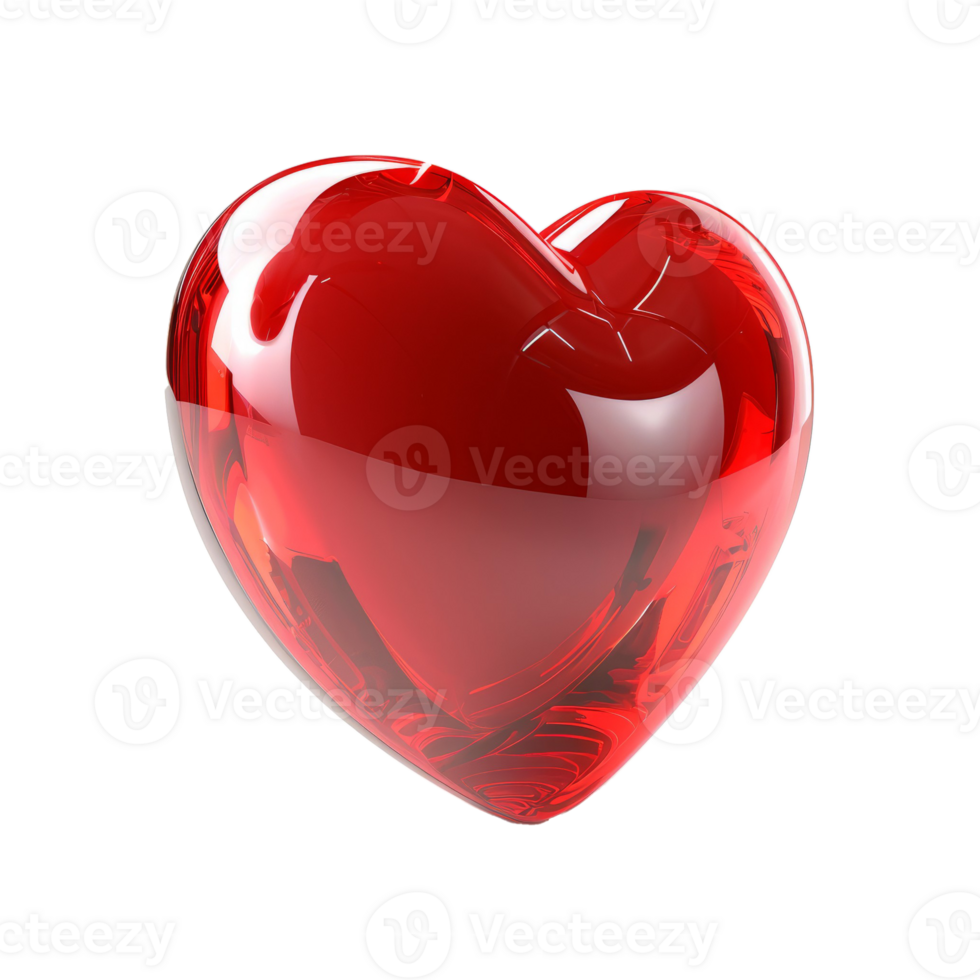 3d floating heart icon for social media 38052496 PNG