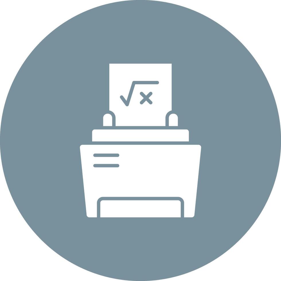 Print Math Sheet icon vector image. Suitable for mobile apps, web apps and print media.