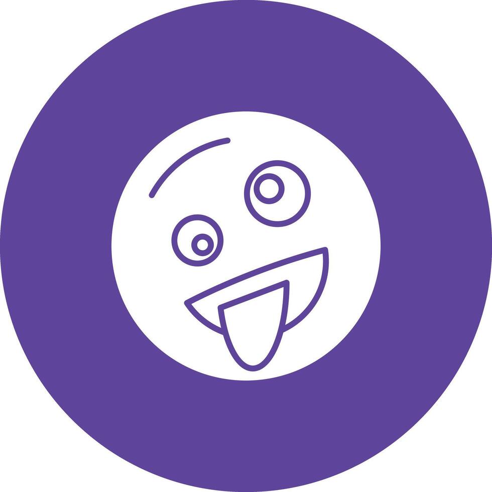 Zany Face icon vector image. Suitable for mobile apps, web apps and print media.