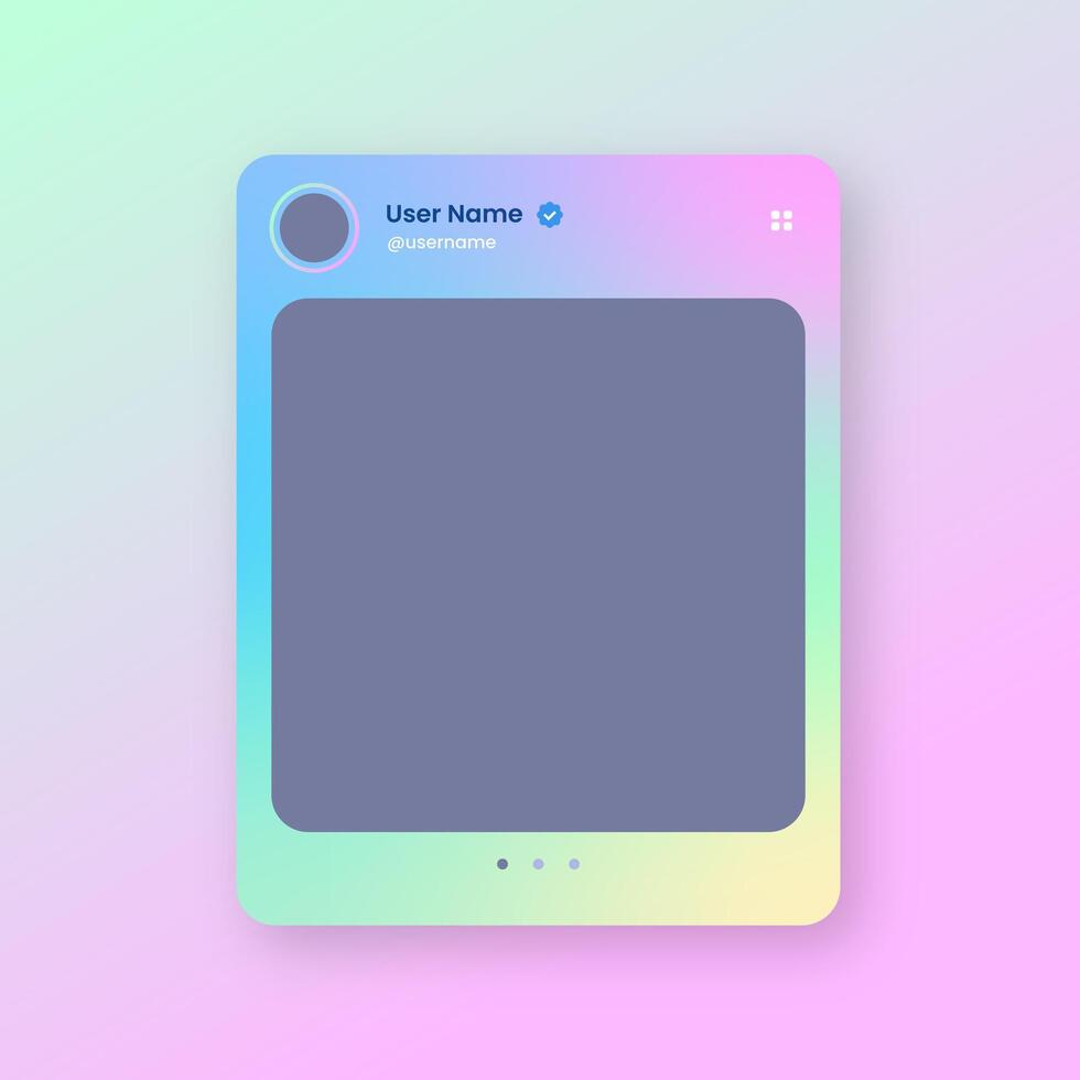 Social media frame isolated template. Colorful social media interface. vector