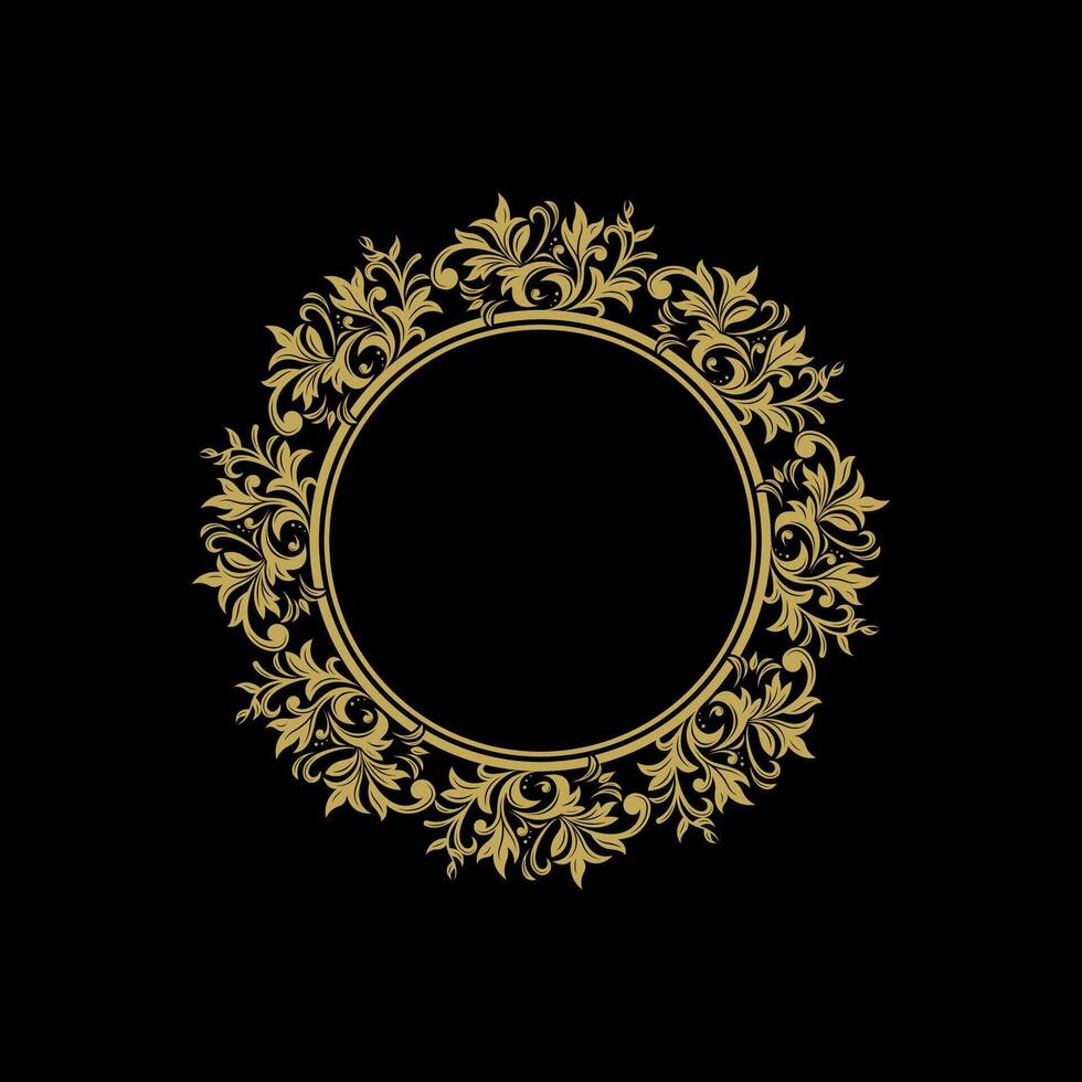 Decorative Ornament frame for design template. Elegant vector element Eastern style, place for text. Outline floral border. Lace illustration for invitations and greeting cards.