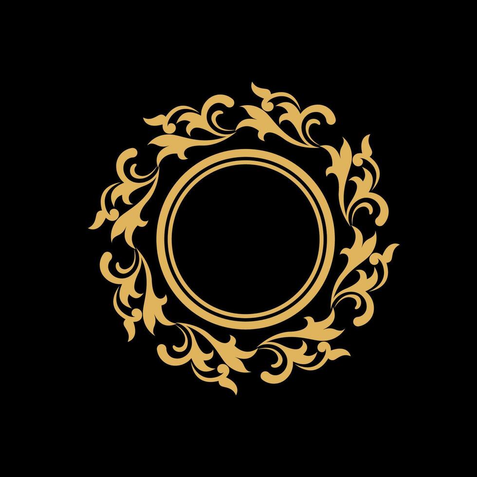 Decorative Ornament frame for design template. Elegant vector element Eastern style, place for text. Outline floral border. Lace illustration for invitations and greeting cards.