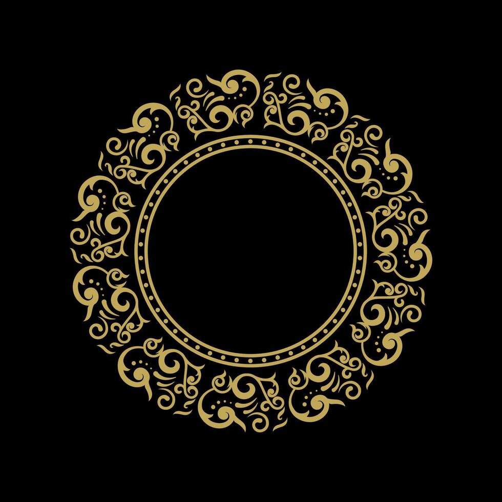 Decorative Ornament frame for design template. Elegant vector element Eastern style, place for text. Outline floral border. Lace illustration for invitations and greeting cards.
