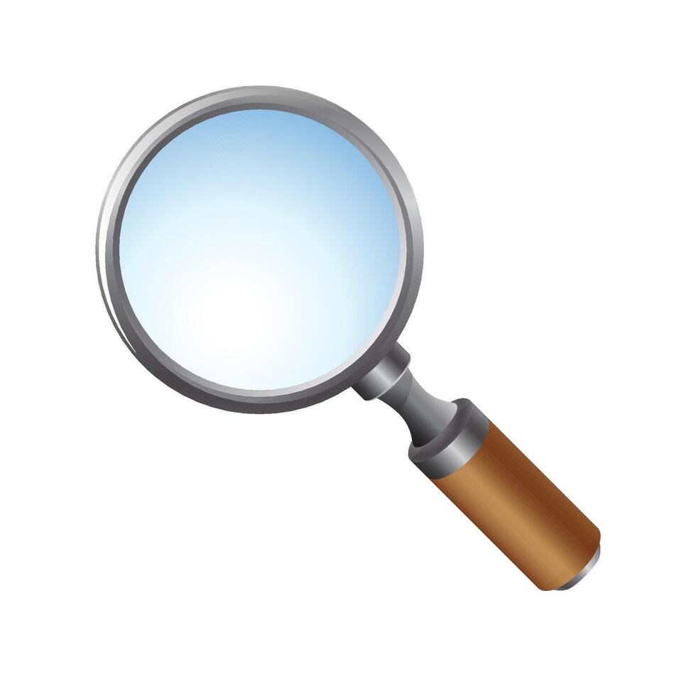 Printing magnifier icon in color. vector