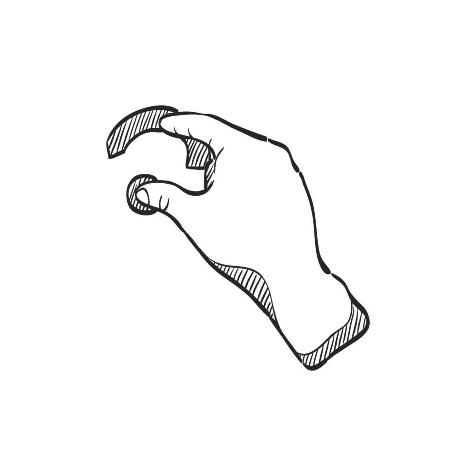 Hand drawn sketch icon touchpad gesture vector