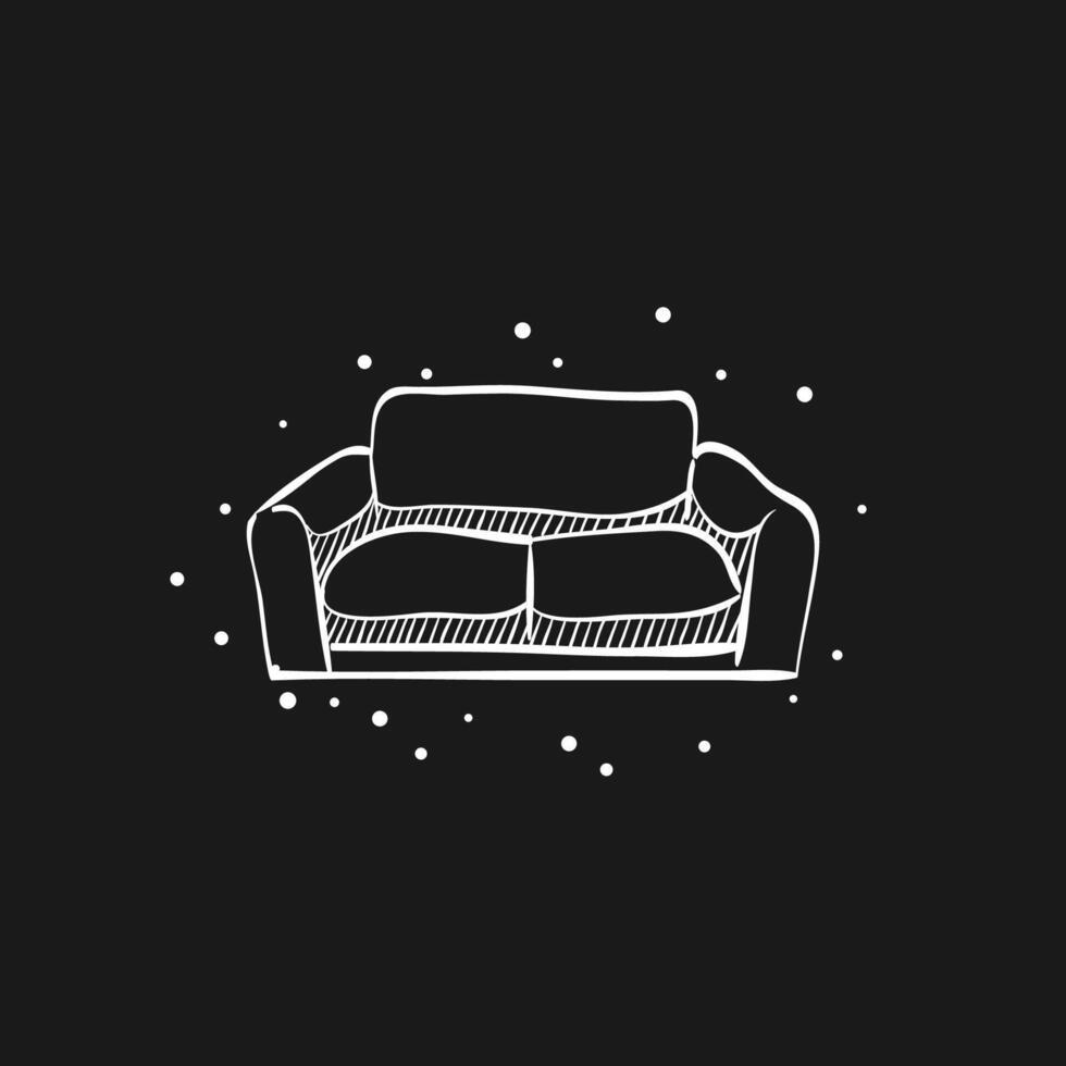 Couch doodle sketch illustration vector