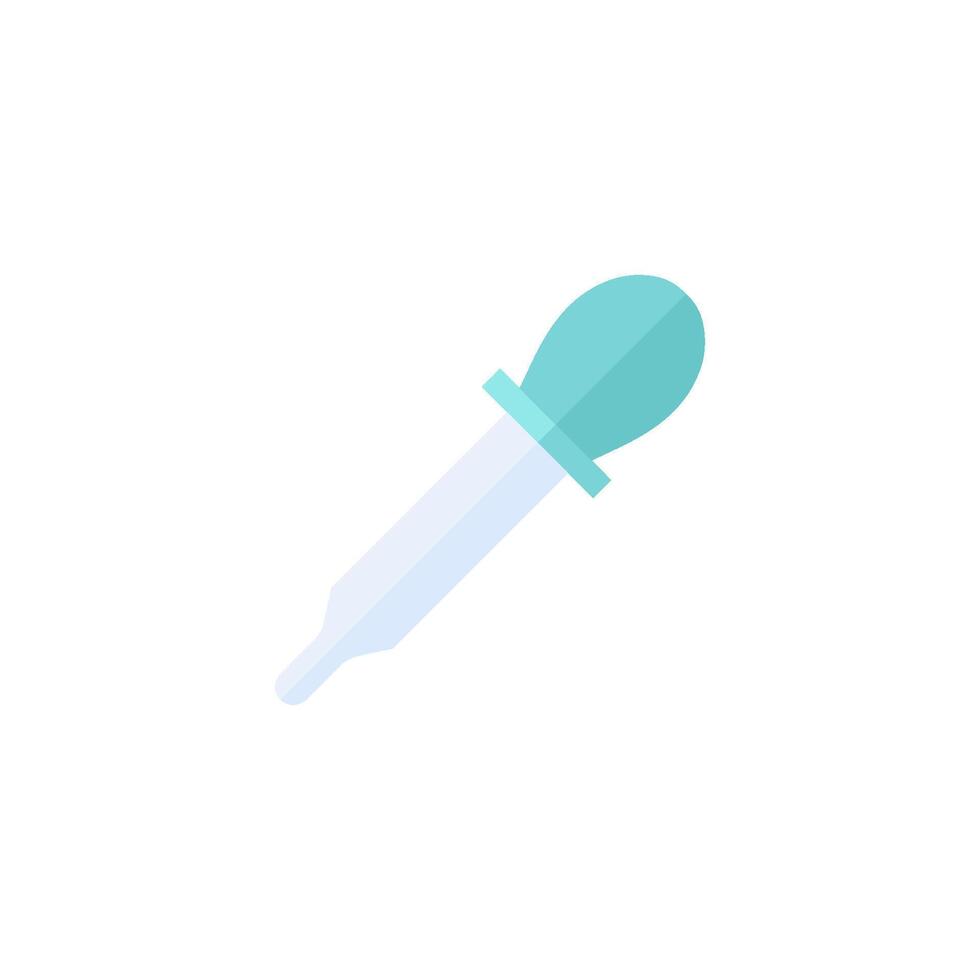 Eyedropper icon in flat color style. Vector illustration.