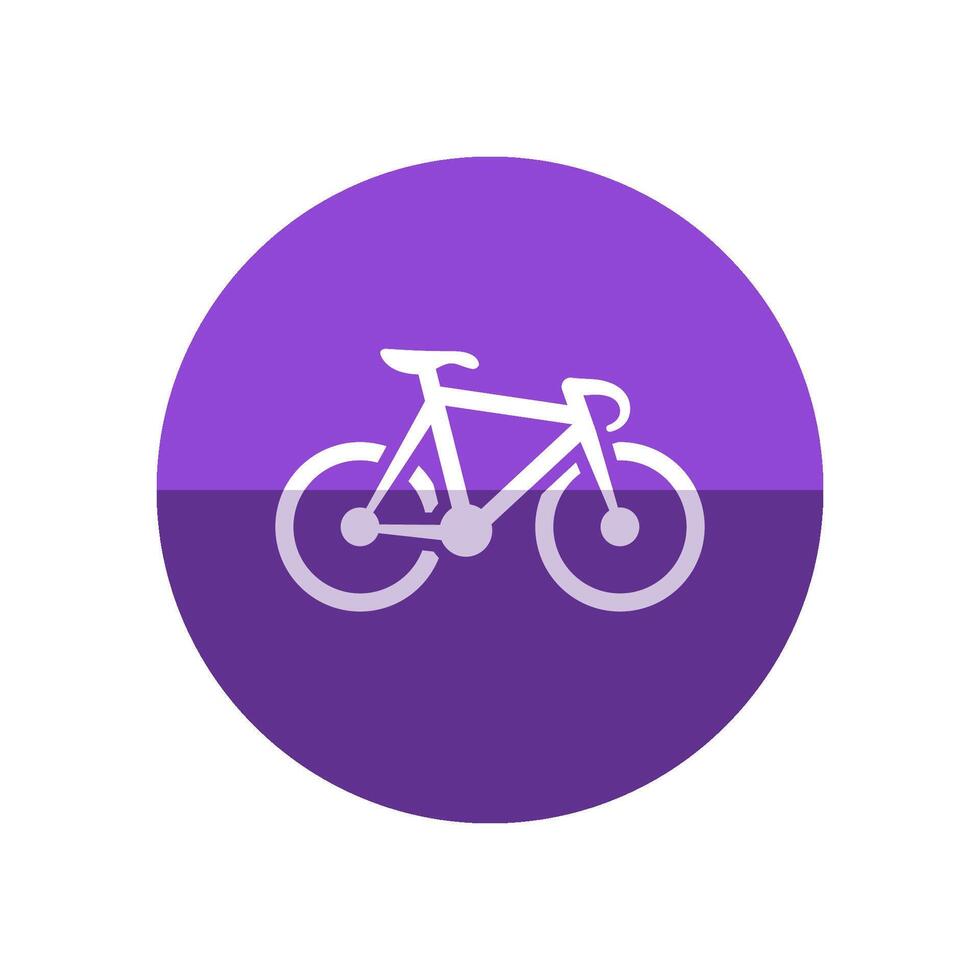 Track bike icon in flat color circle style. Bicycle racing road velodrome sport competition vector