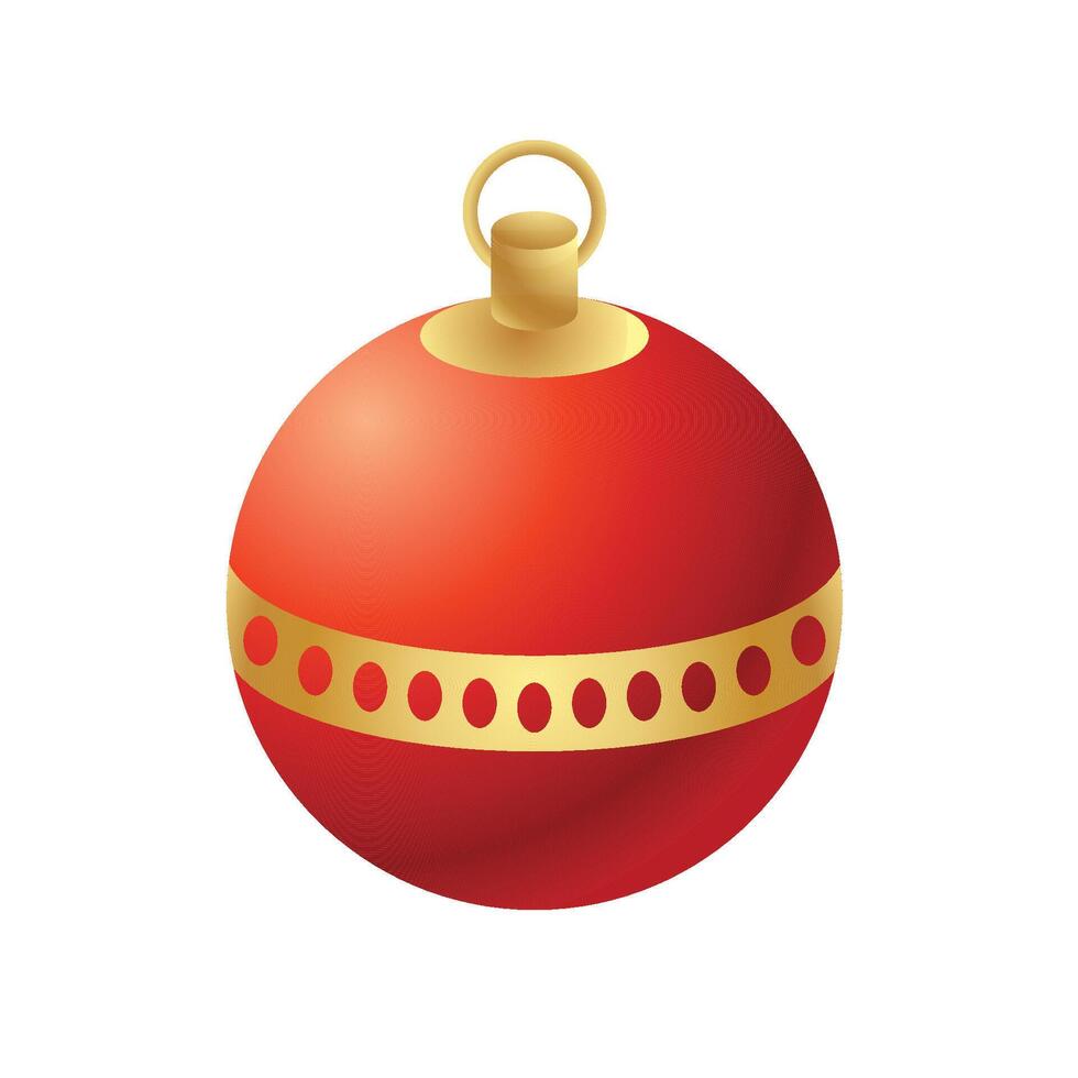 Christmas orb icon in color. Holiday December decoration vector