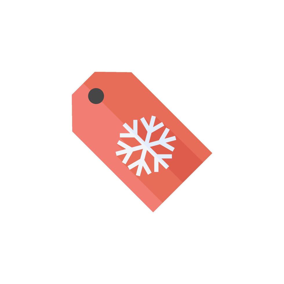 Winter sale icon in flat color style. Shopping discount rebate consumerism vector