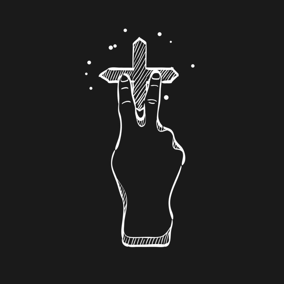 Finger gesture doodle sketch illustration vector