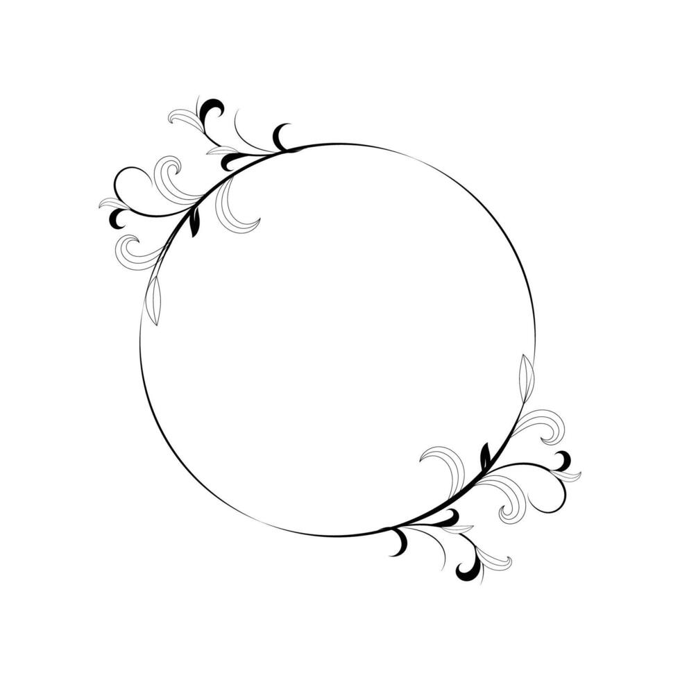 Floral flourish vector ornament design.