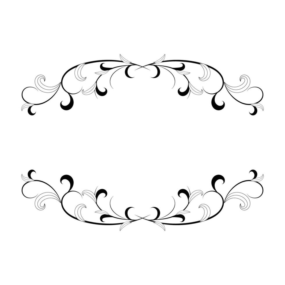 Floral flourish vector ornament design.