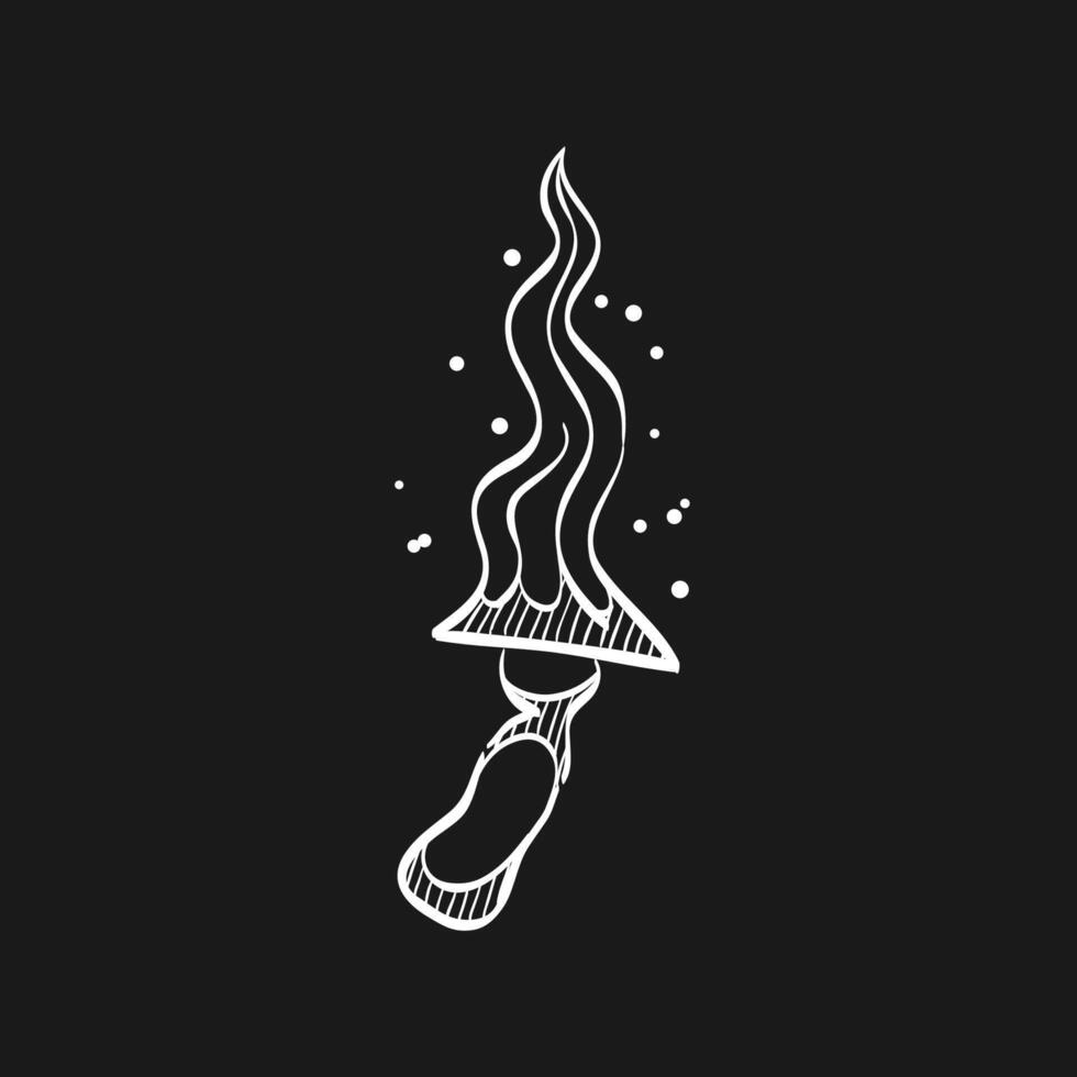 Knife doodle sketch illustration vector