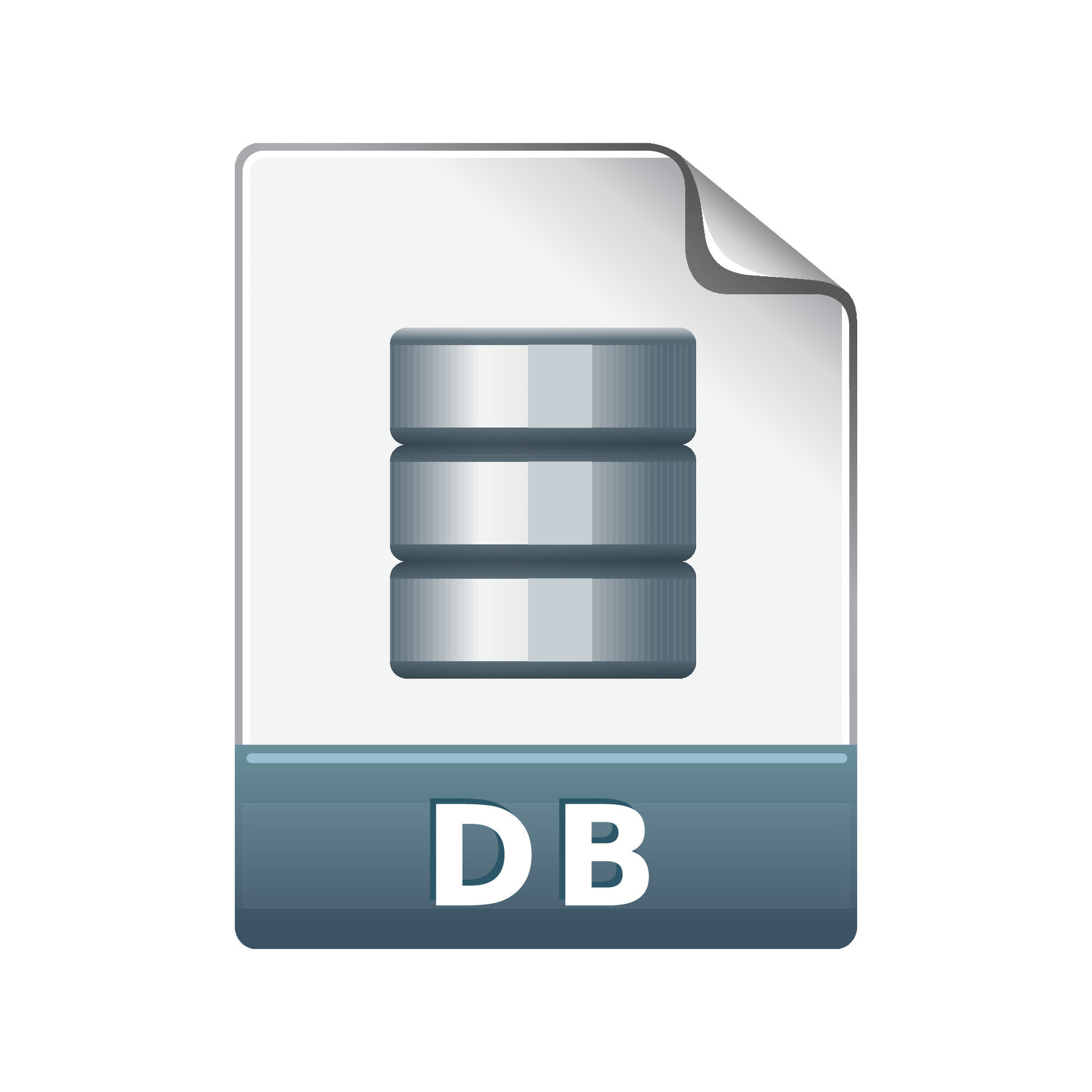 DB File format icon in color. Extension database queries 38053404 ...