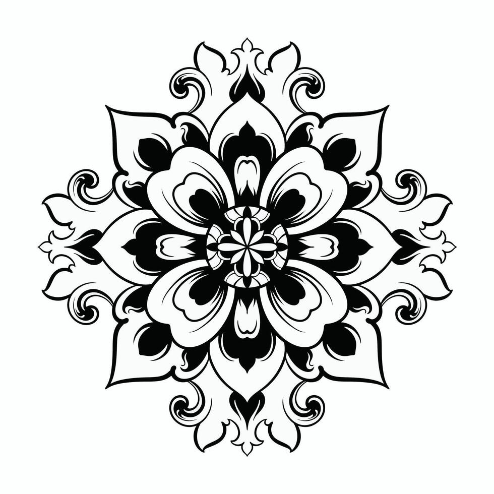 Ornaments elements mandala floral retro corners frames borders  art deco design vector file