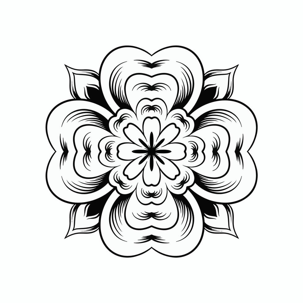 Ornaments elements mandala floral retro corners frames borders  art deco design vector file