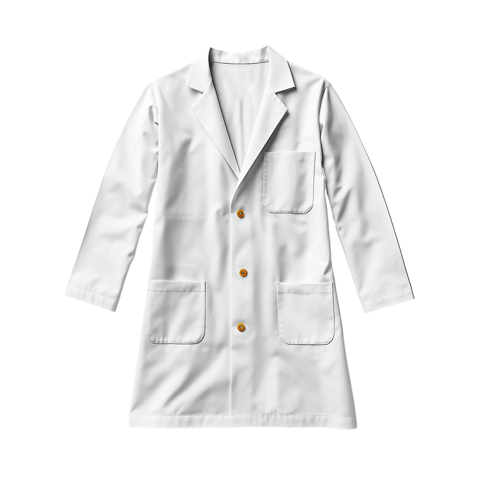 AI generated Stylish White Lab Coat with Functional Pockets on