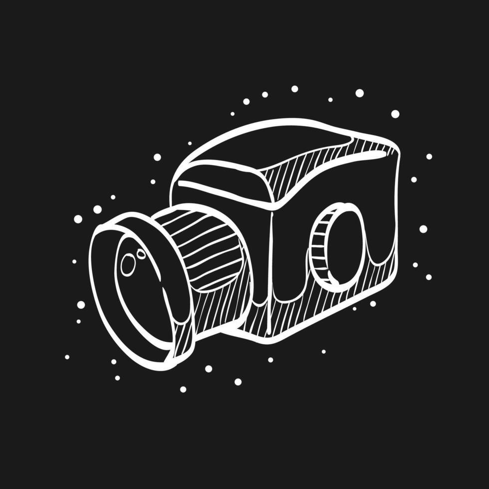 Camera doodle sketch illustration vector