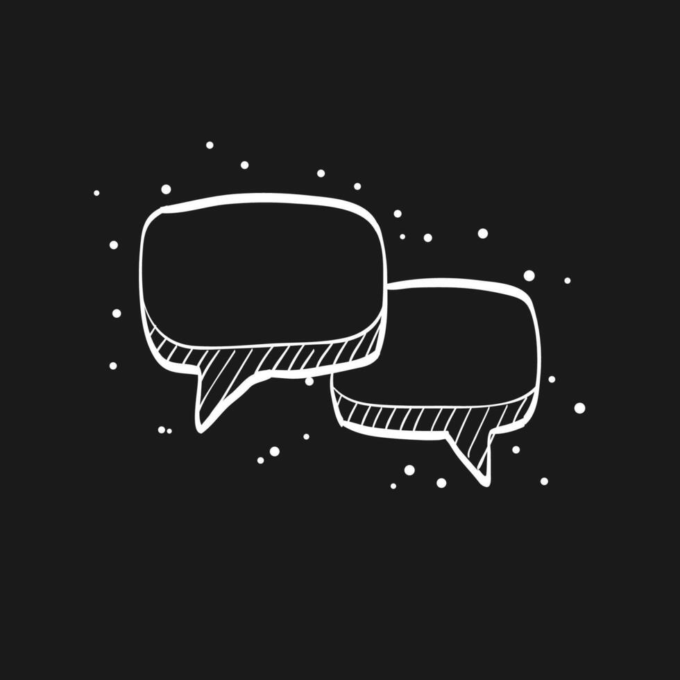 Chatting doodle sketch illustration vector